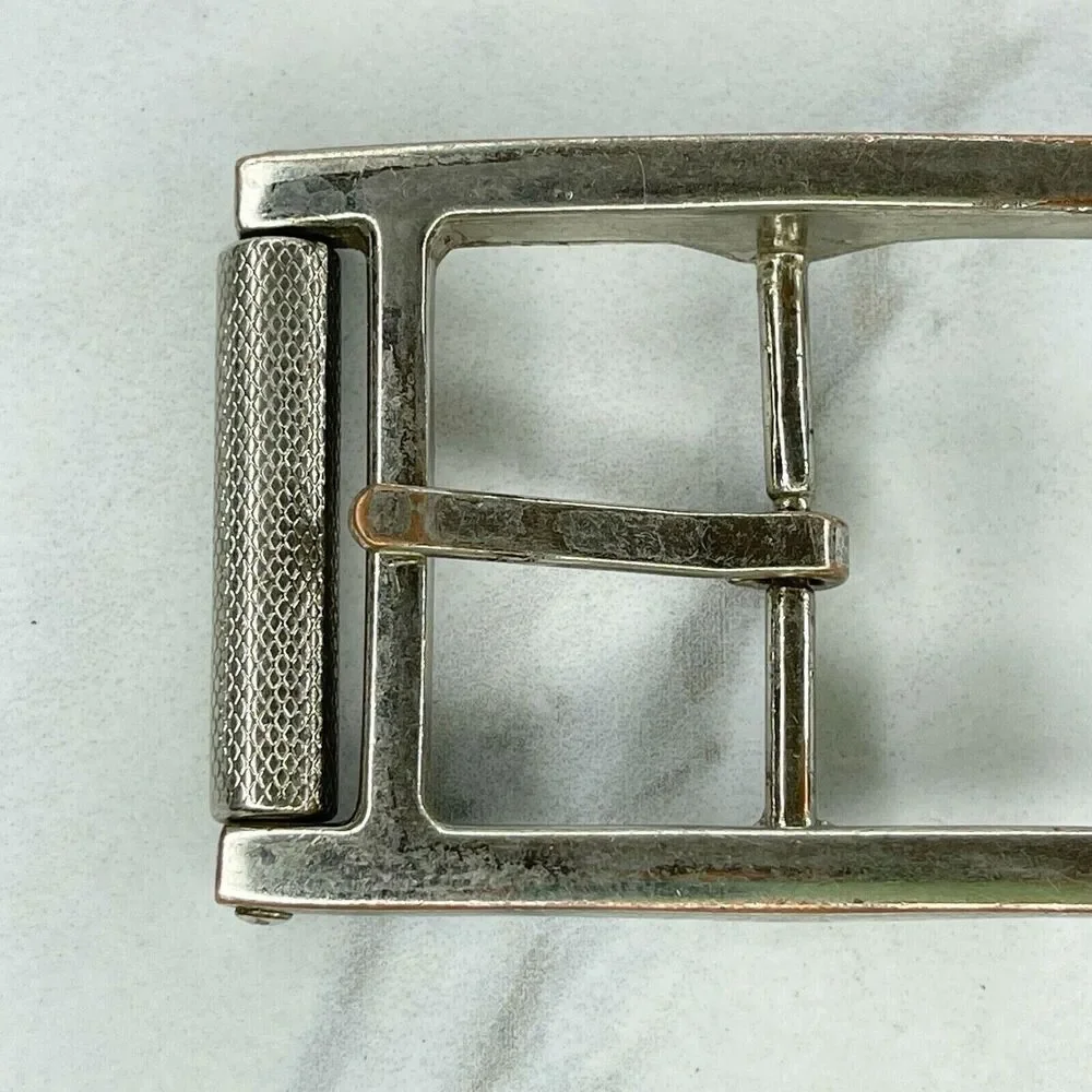 Silver Tone Simple Basic Roller Belt Buckle